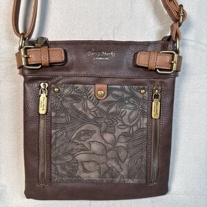 Darcy Marks London Vegan Leather Handbag Brown Shoulder Bag Tote Purse